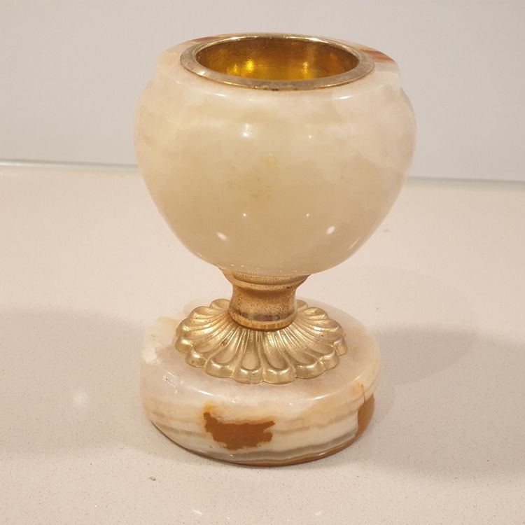 YVELLO Teelichthalter Aus Alabaster-Stein - Handgefertigt In Ägypten 10-12cm