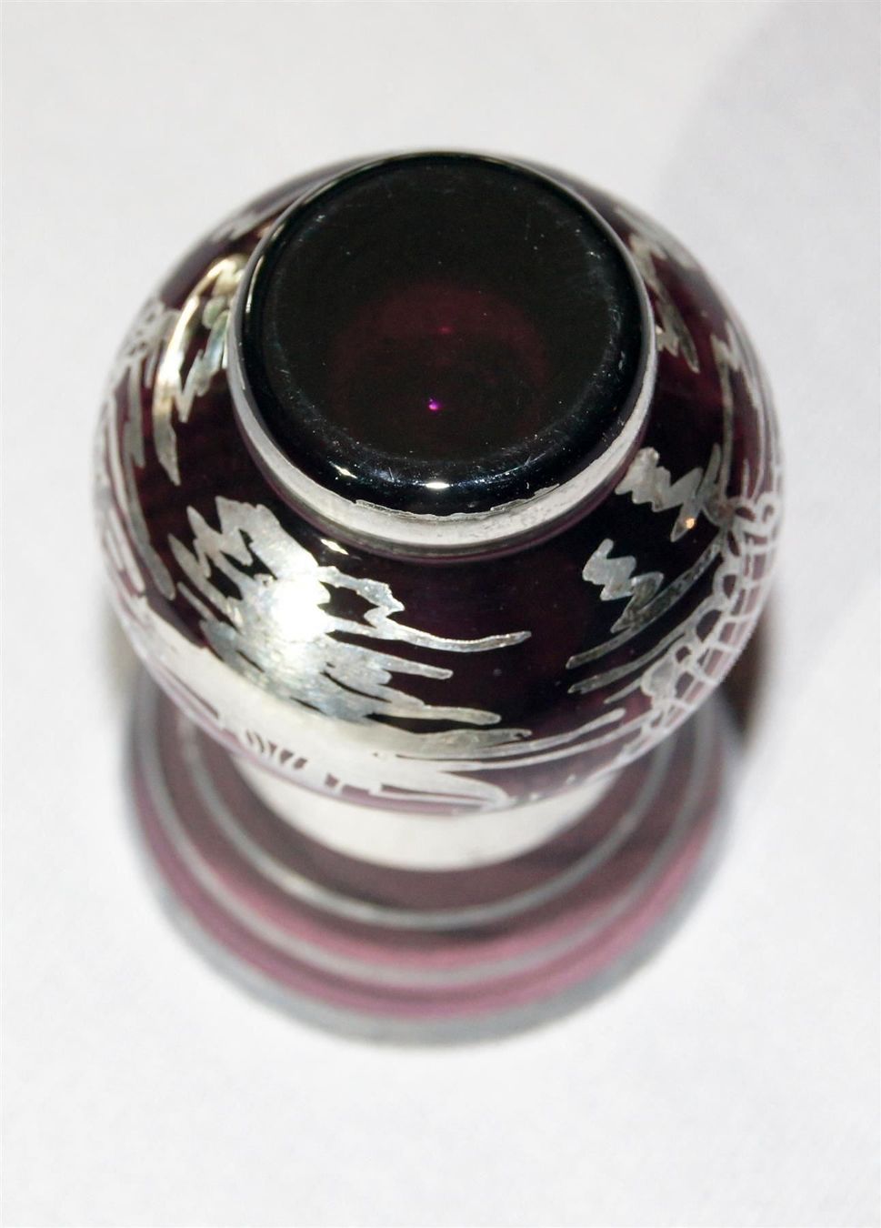 Murano Vasi & Recipienti: Weinrote Muranovase mit Silberauflage – Usato da Geroldswil venduto da ARTEFACTO 6