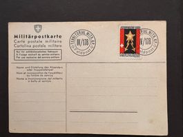 Militär-Postkarte mit Briefmarke ungestempelt   (P717)