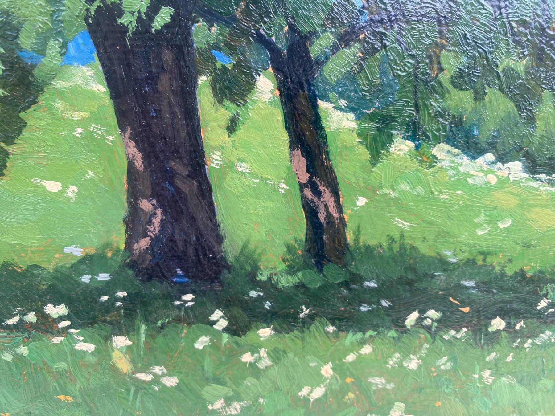 Dipinti: Gemälde Bild E. Kohlund Sommerliche Landschaft mit Bäumen – Usato da Bern venduto da ToysPlusVintage 3