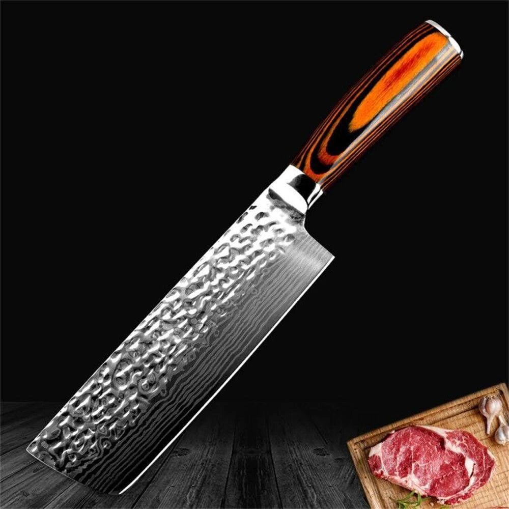 Coltelli da cucina: Küchenmesser, Koch japanisches messer, damaskus hammermuster – Nuovo e nell'imballaggio originale da Oberentfelden venduto da ase_sk8n