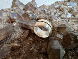 Bandring 925 Silber - breit und massiv  - 54,5 - 12g schwer!