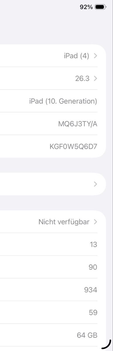 Apple Tablet PC: iPad 10. Generation  – Gebraucht aus Frauenfeld von Andy886 1