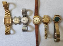Vintage Damen Uhren Lot Seiko 5 Certina Giroxa Musette Dulux