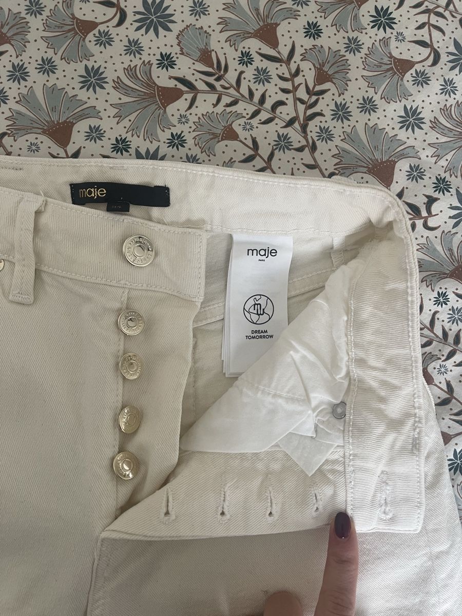 Maje Jeans: Maje - Wide Leg Jeans - Ecru – Nuovo (secondo la descrizione) da Bern venduto da zoe_g6g6 5