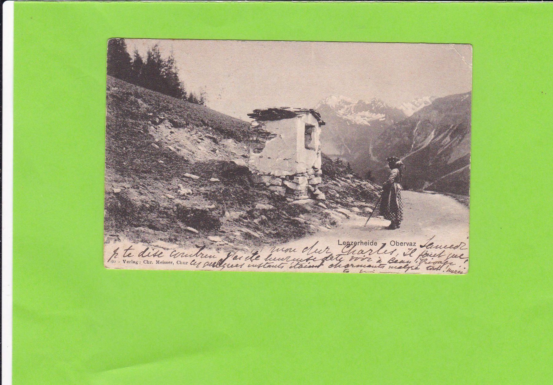 Cartoline postali: Lenzerheide-Obervaz, belebt----1902 – Usato da St. Peterzell venduto da neckertal