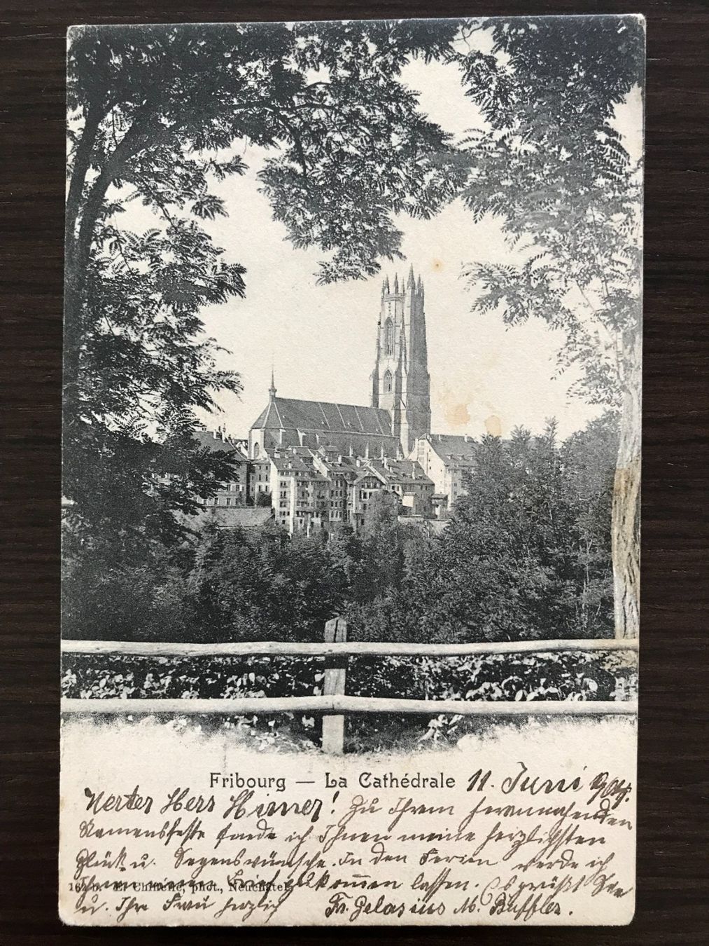 Cartoline postali: FRIBOURG La Cathédrale, 1904 – Usato da Wald ZH venduto da TLILEF