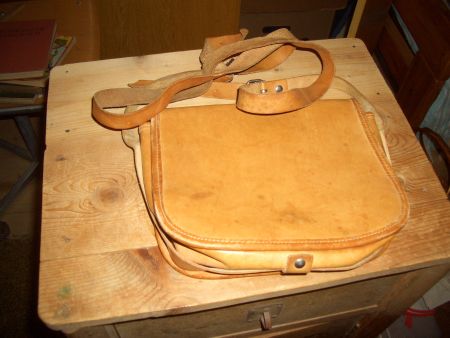 Ledertasche braun Schultertasche Ledermix verstellbar geb...