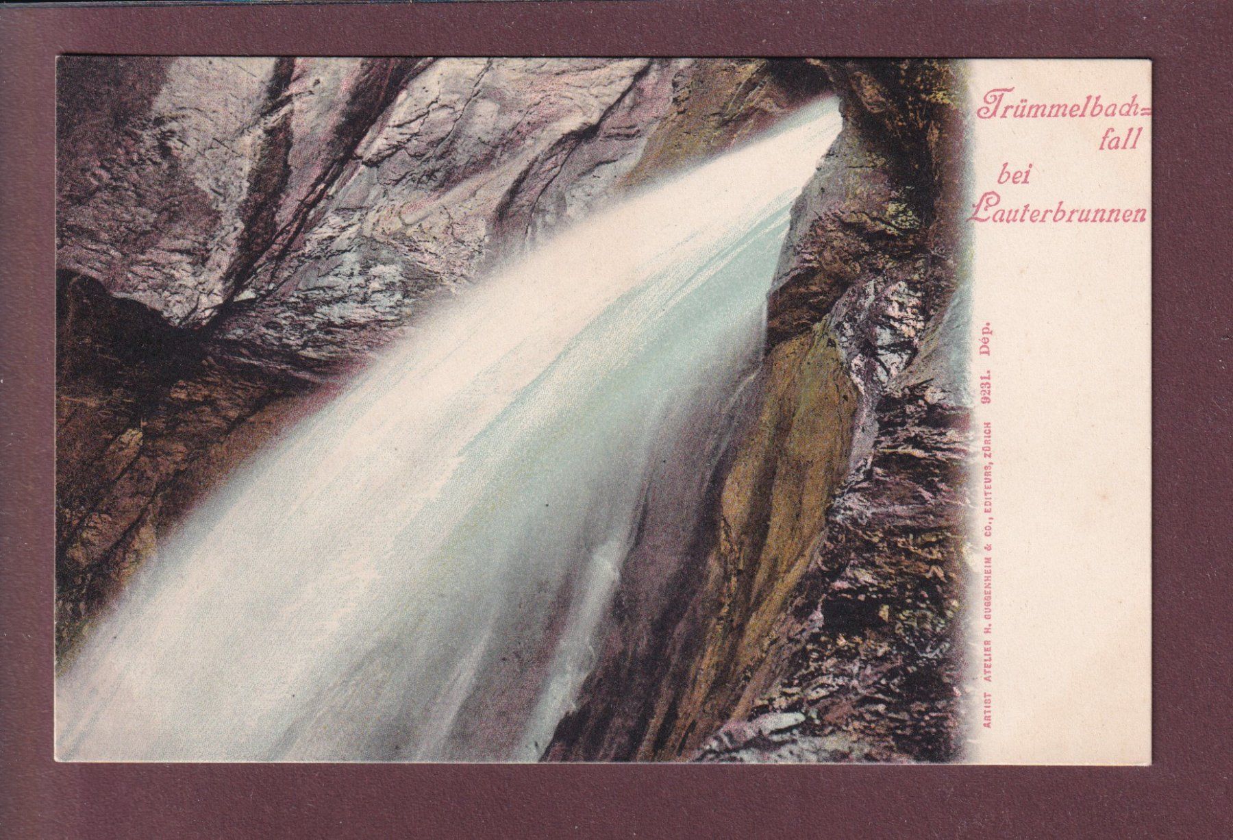 Cartes postales: TRUMMELBACHFALL bei Lauterbrunnen – D'occasion à Pully par nicecards