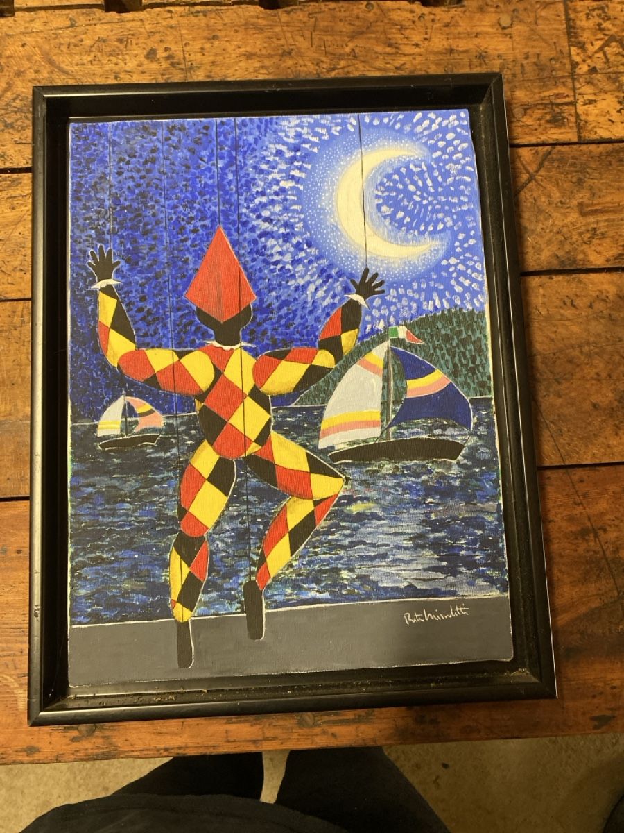 Dipinti: Quadro dipinto a mano con Arlecchino – Usato da Capolago venduto da chi_2v5h