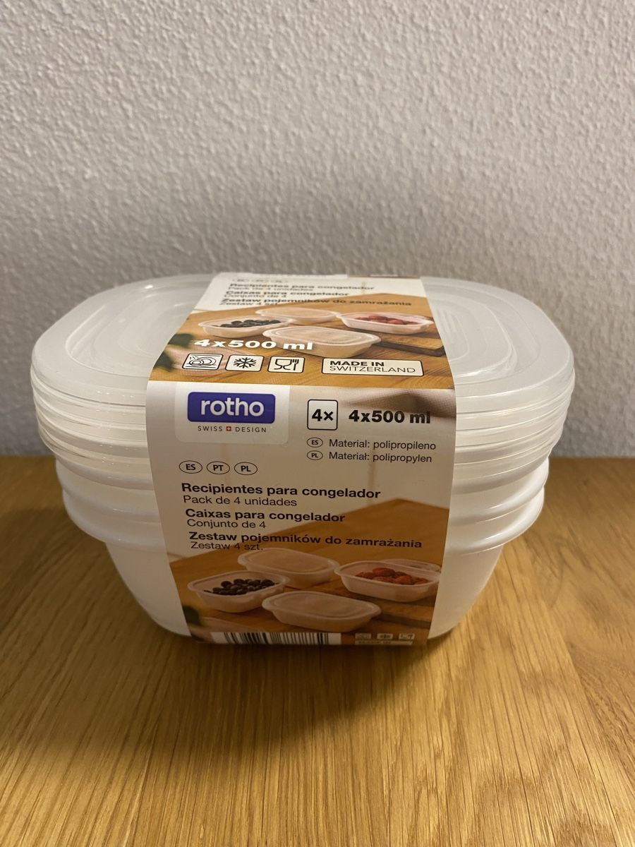 Rotho Contenitori & Simili: Rotho Gefrierdose x4 500ml & 3x 1L – Nuovo e nell'imballaggio originale da Wohlen AG venduto da esm_c8gh 3