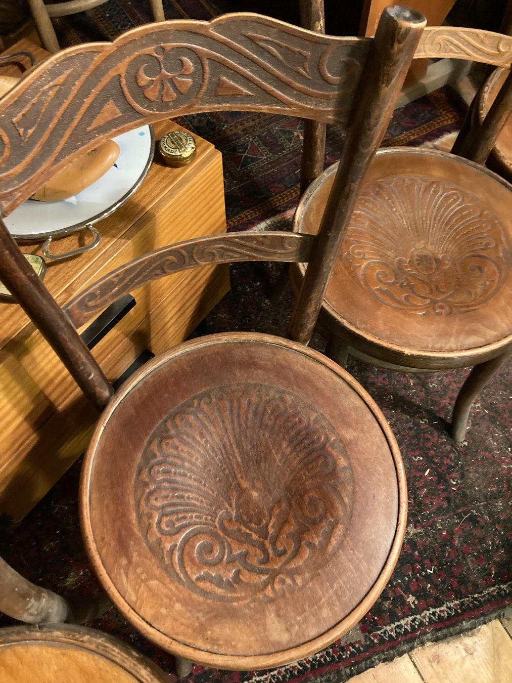 Sedie: Chaise Bistro Stuhl antik 5 stücke – Usato da St-Cierges venduto da LeRegain 3