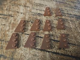 lego 43723 lot de 10 pièces Reddish Brown Wedge, Plate 3 x 2