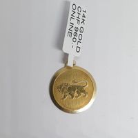 Echt 14K Gold - Löwe Anhänger