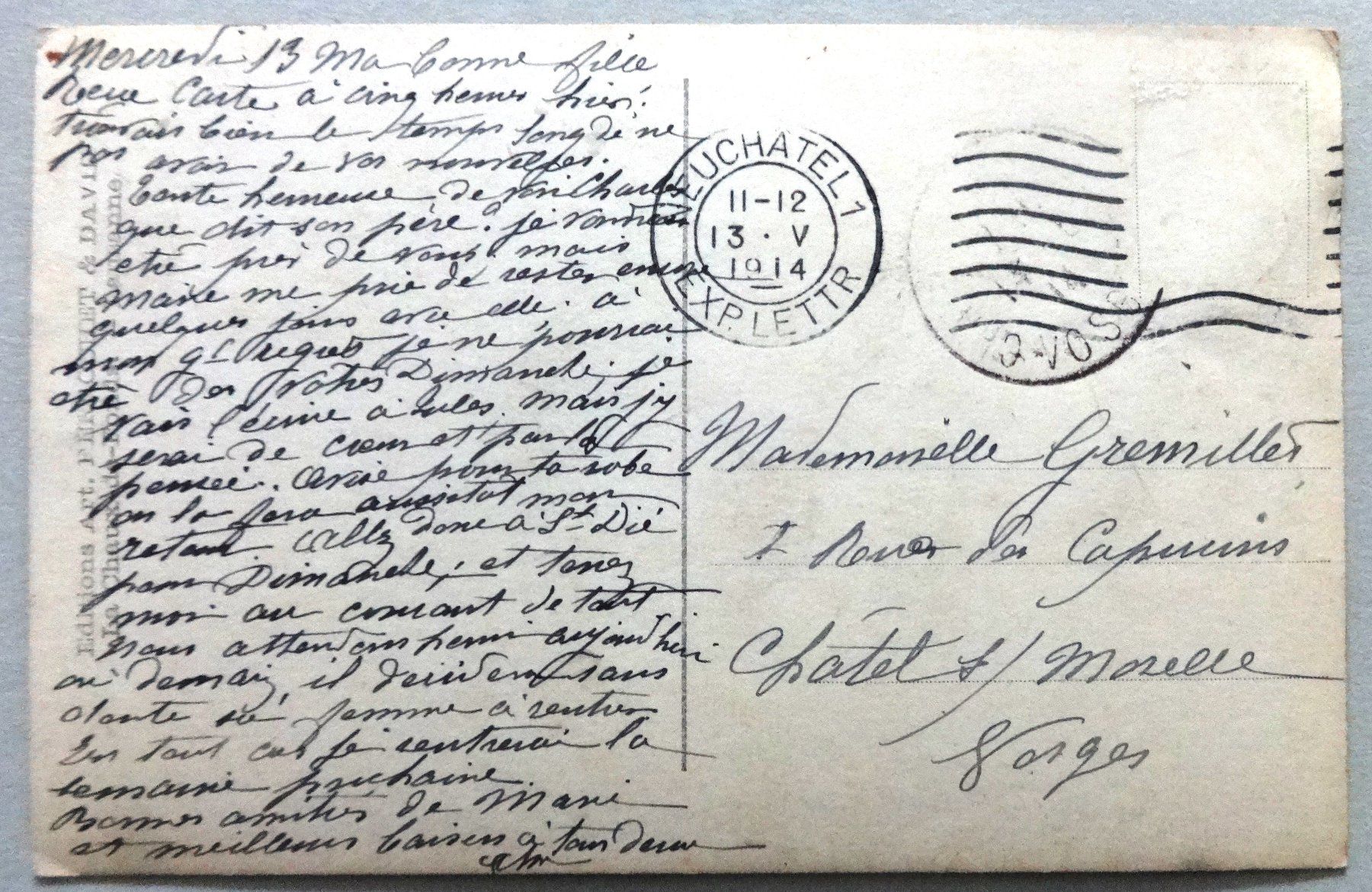 Cartoline postali: Neuchâtel - Le Lac et les Alpes – Difettoso da Fétigny venduto da Billy2miny 1