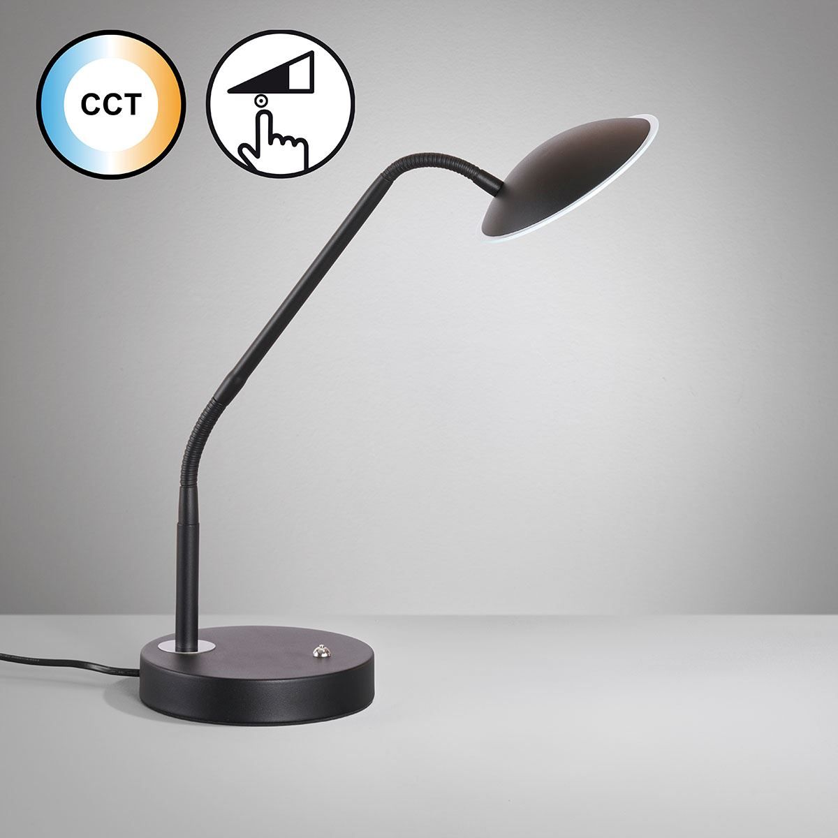 Lampade: LED Tischleuchte, Schwarz, 60 cm Höhe – Nuovo (secondo la descrizione) da Kreuzlingen venduto da Smart-Light