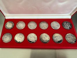 Medaillen Flora Fauna Helvetica Set gebraucht 999.9 Silber