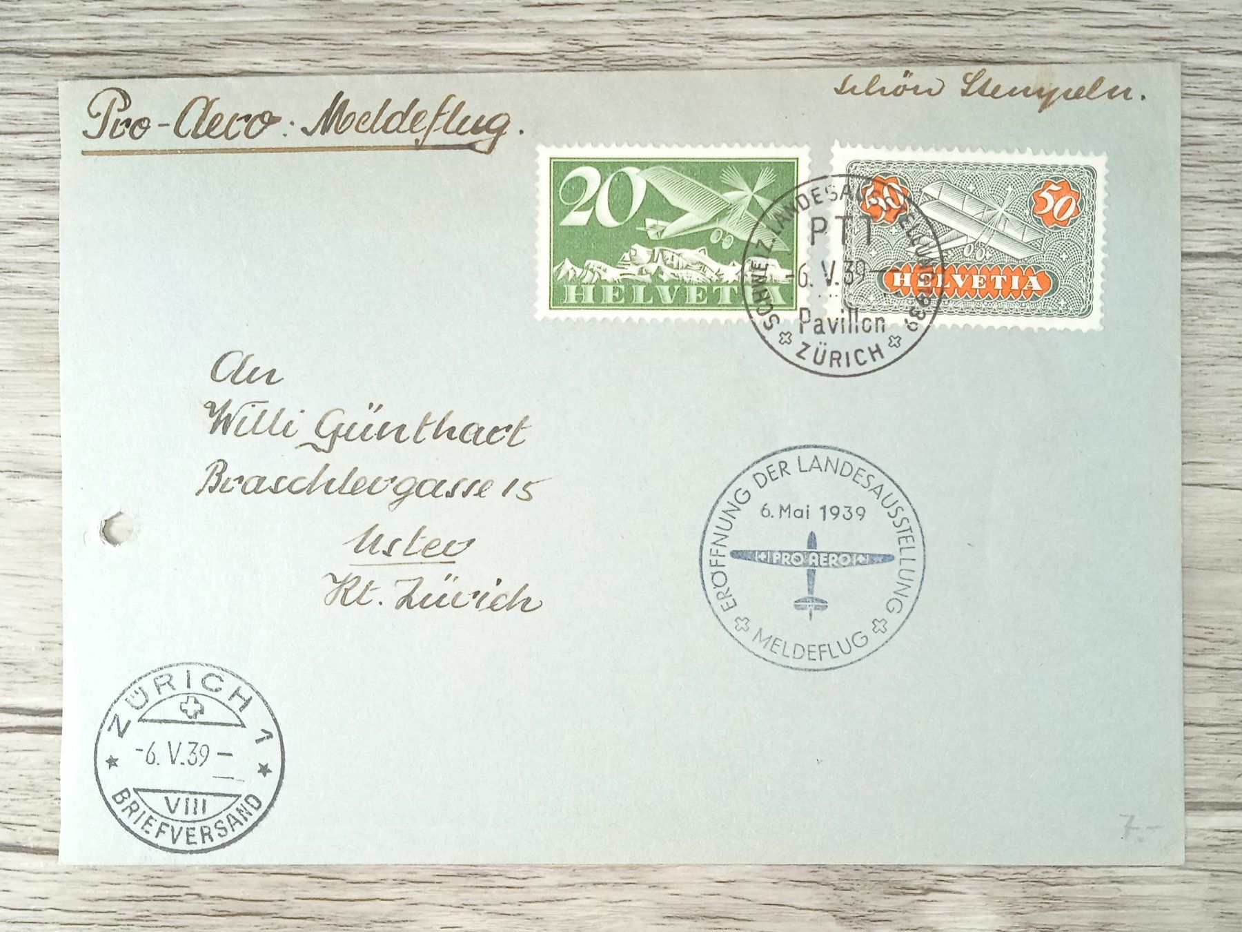 Tutti i francobolli: TR104 Enveloppe + Timbre Suisse 1939 – Usato da Cousset venduto da Patrick_Collections