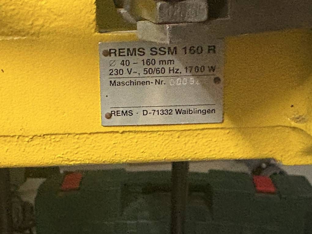 Rems Tutte le macchine: Machine à souder le PE Rems SSM 160 R – Usato da Neuchâtel venduto da Alex_Style 4