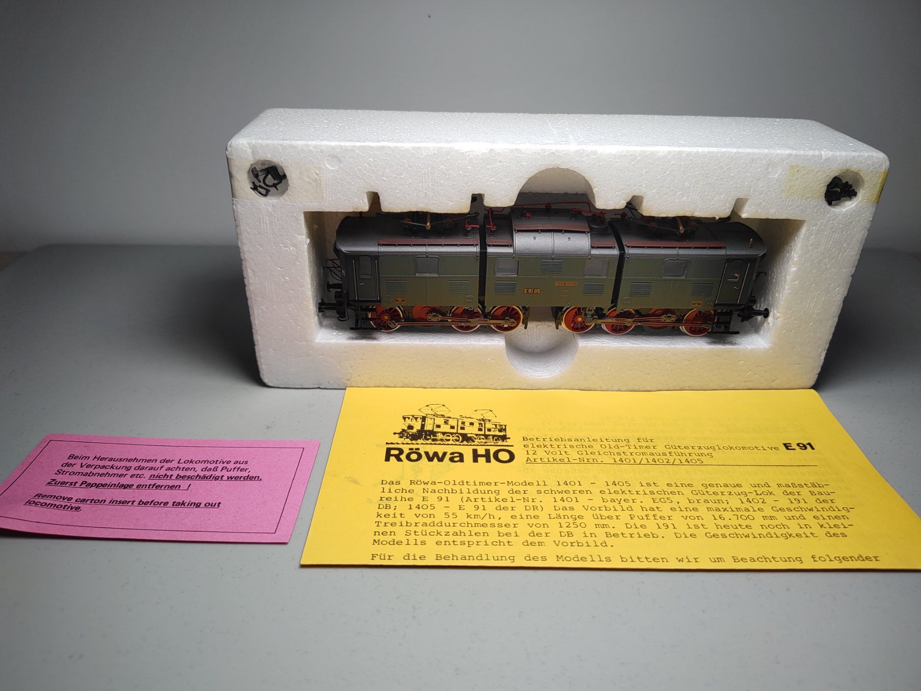 Modellini di ferrovie: Röwa 1405 E-Lok E91 Deutsche Reichsbahn – Nuovo e nell'imballaggio originale da Bachenbülach venduto da R.Mall 7