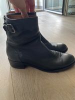 Schwarze Lederstiefeletten, Top Zustand, Grösse 39