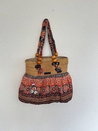 Bunte geflochtene Tasche / Stofftasche (NEU)