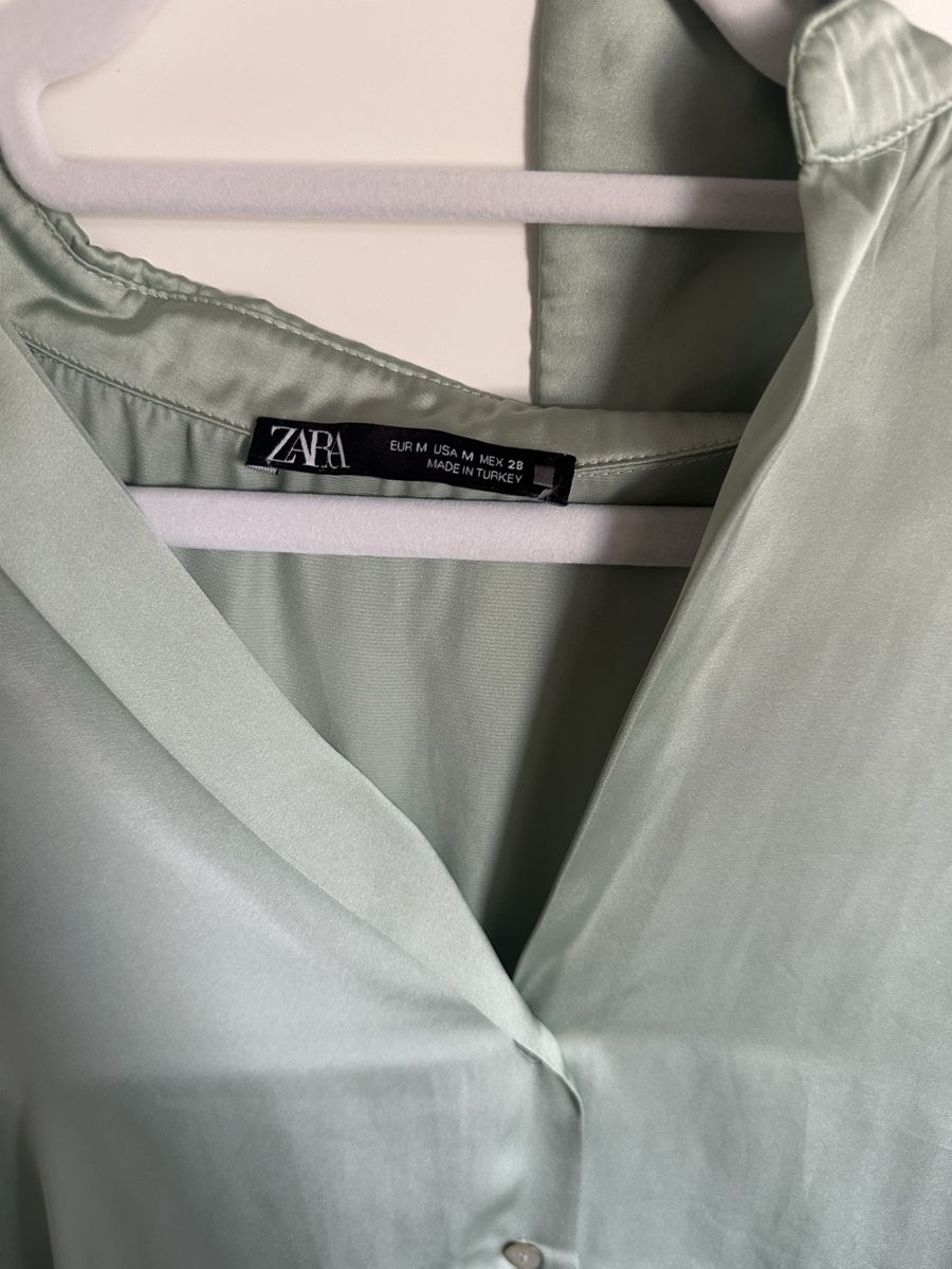 Zara Blusen: ZARA Bluse mintgrün Grösse M gebraucht – Gebraucht aus Reinach BL von Alles_muss_weg00 3