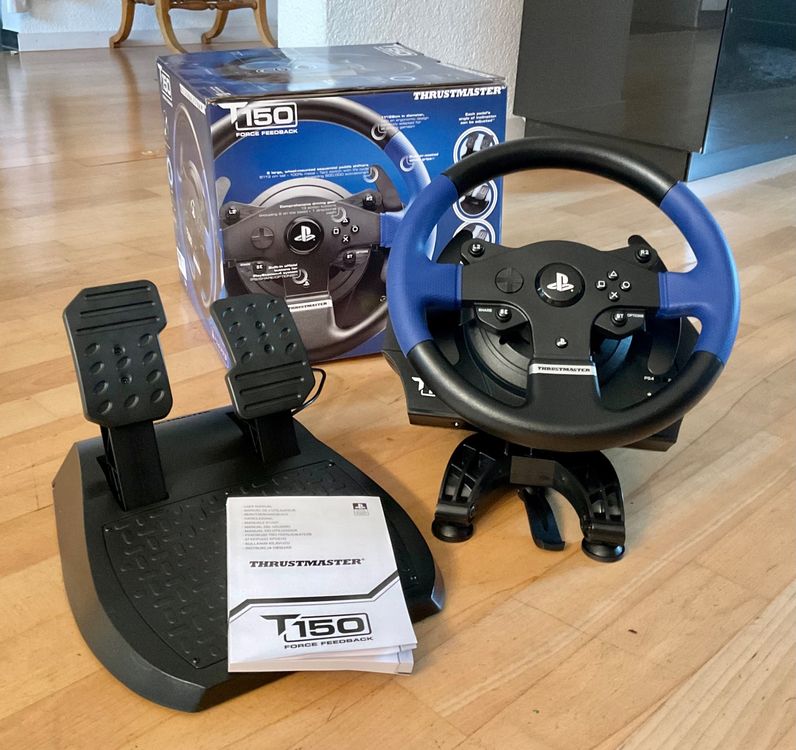 Thrustmaster Lenkrad T150 + 2-pedal set (neuwertig) Wheel (Neu (gemäss ...