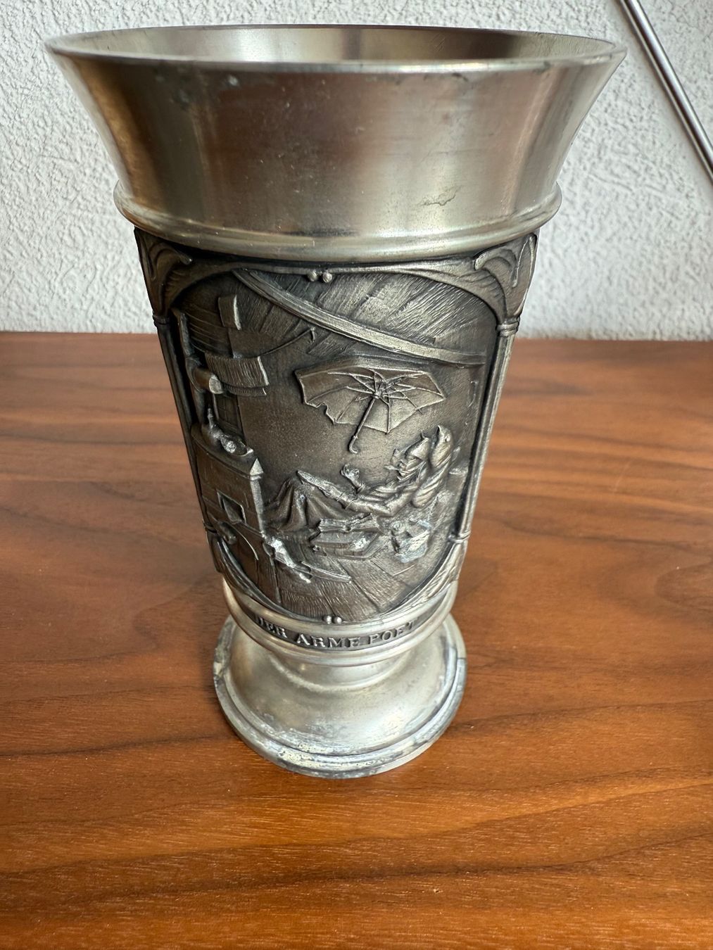 Bicchieri: 2 Zinnbecher Handguss 14 cm hoch – Usato da Kirchdorf venduto da Vintagewunder 5