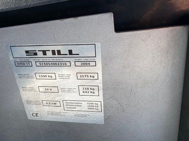 Still Gabelstapler & Hubwagen: Still RX50-15 Elektrostapler Triplex – Gebraucht aus Laufen von VERARMUS11 8