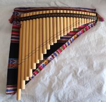 PERU: Profi 25 Rohre Panflöte mit Hülle, Neu!!