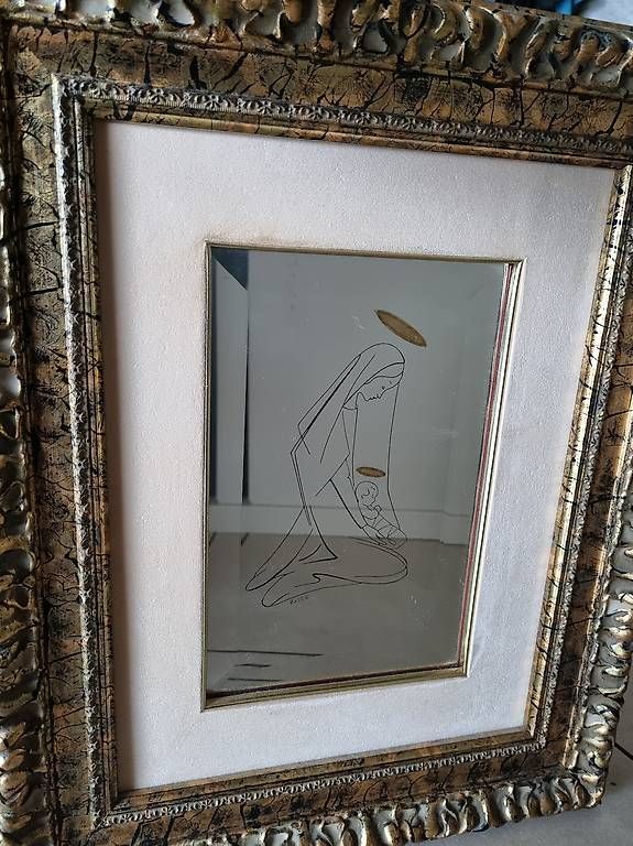 Tableaux: Specchio con disegno Madonna con  – D'occasion à Torricella par mar_ll52