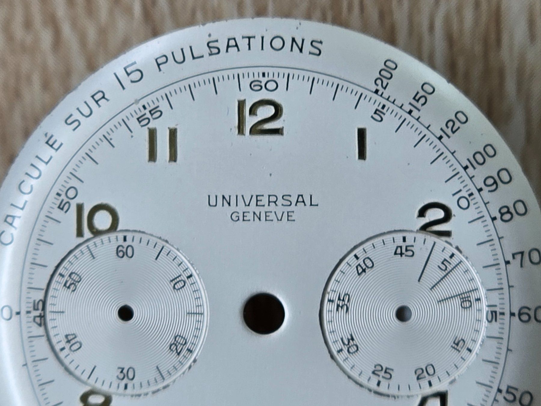 Universal Genève Orologi: Universal Medico-Compax Zifferblatt, NOS – Nuovo (secondo la descrizione) da Glarus venduto da Seimen69 2