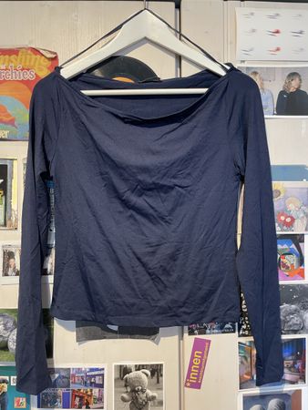 Stradivarius Shirt, Dunkelblau, Langarm, Gr. L, Top Zustand!