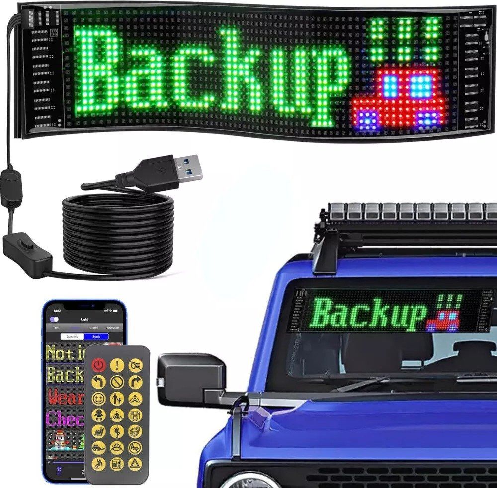 Tutte le decorazioni: Anzeigetafel Led Namensschild Laufschrift Programmierbar – Nuovo (secondo la descrizione) da Kirchdorf AG venduto da csnmclub 5
