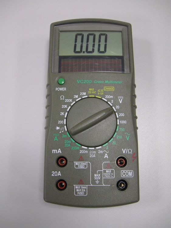 VOLTCRAFT VC200 Green Multimeter Messgerät digital+Ladekabel | Kaufen ...