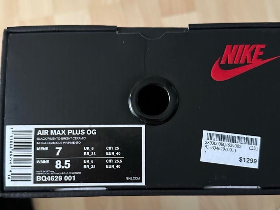 Nike Scarpe da uomo: Nike Air Max Plus OG PIMENT 2018 / Nike TN – Usato da Chur venduto da dajan.17 5