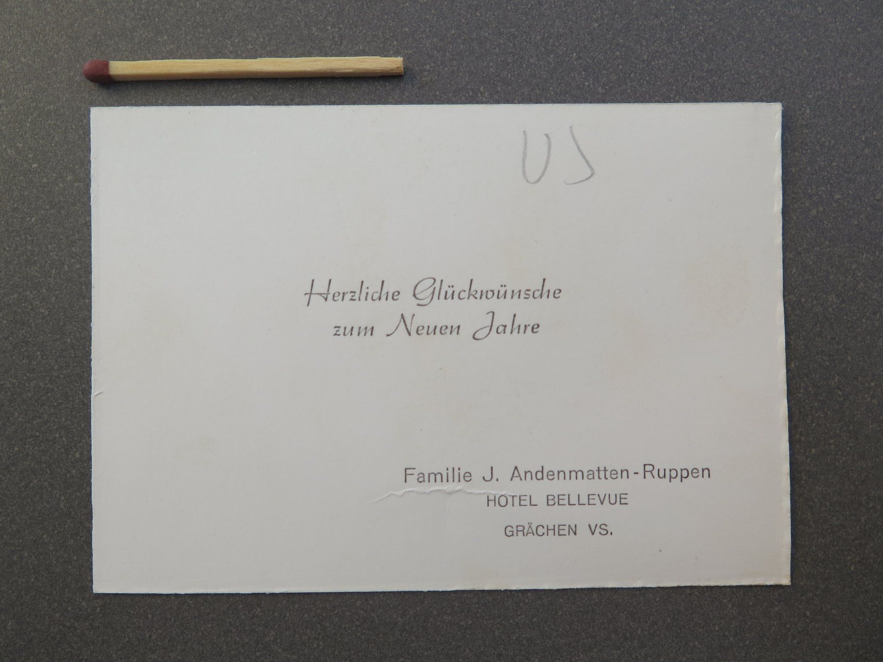 Cartoline postali: GRÄCHEN - HOTEL VELLEVUE - NEUJAHRSKÄRTCHEN - SELTEN!! – Usato da Wittenbach venduto da lipasal 2