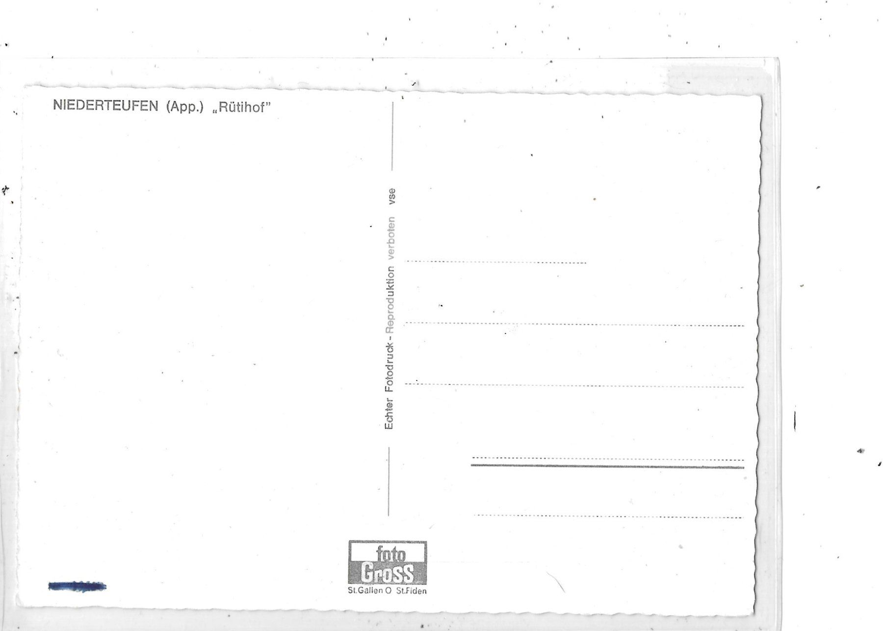 Cartoline postali: AR Niederteufen "Rütihof"  mit Bahn – Usato da Schocherswil venduto da Wilare 1