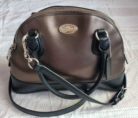 COACH Mini CORA Bicolor Metallic Leder Crossbody F36054