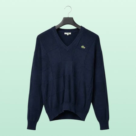 Lacoste Vintage Pullover – Gr. 4 (M) – Blau – Made in France