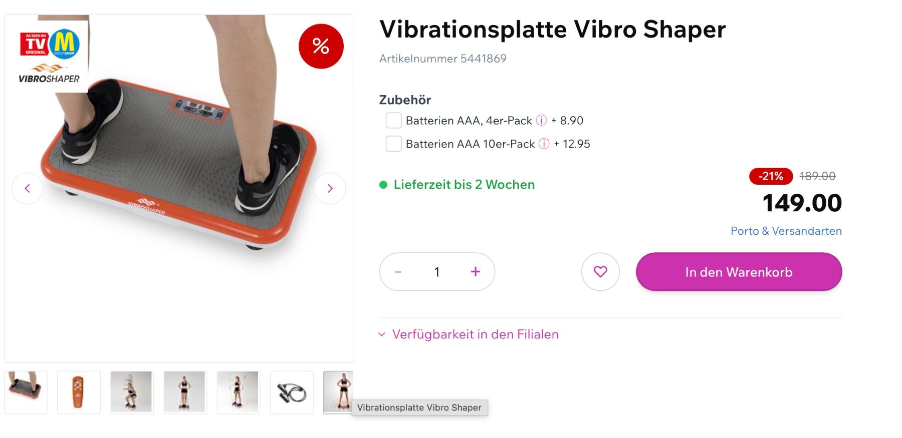 Vibroshaper Vélos d'appartement: VIBROSHAPER,  plateforme vibrante – D'occasion à La Sarraz par bar_kxt7 1
