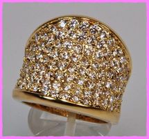 Wow, grosser Ring mit Zirkonia 18K Vergoldet