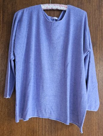 Pull femme bleu clair coupe ample occasion