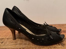 Elegante Navyboot Schuhe, schwarz, Gr. 39, fast neu