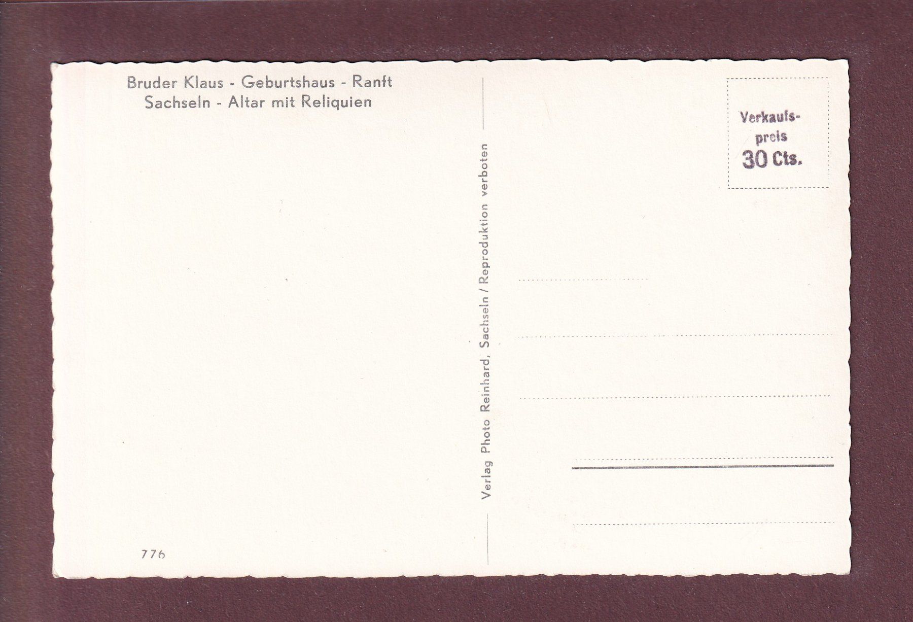 Ansichtskarten: Sachseln - FLÜELI-RANFT - 5 Bilder – Gebraucht aus Pully von nicecards 1