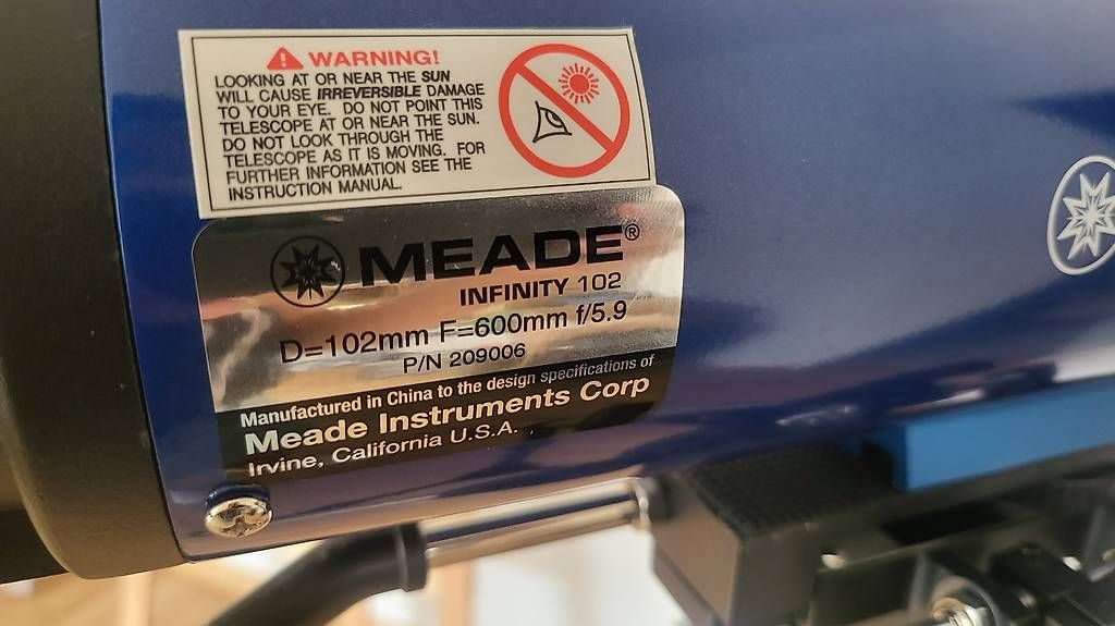 Telescopi: Télescope Meade Infinity 102 + trépied + accessoires – Usato da Neuchâtel venduto da bou_q5kv 2