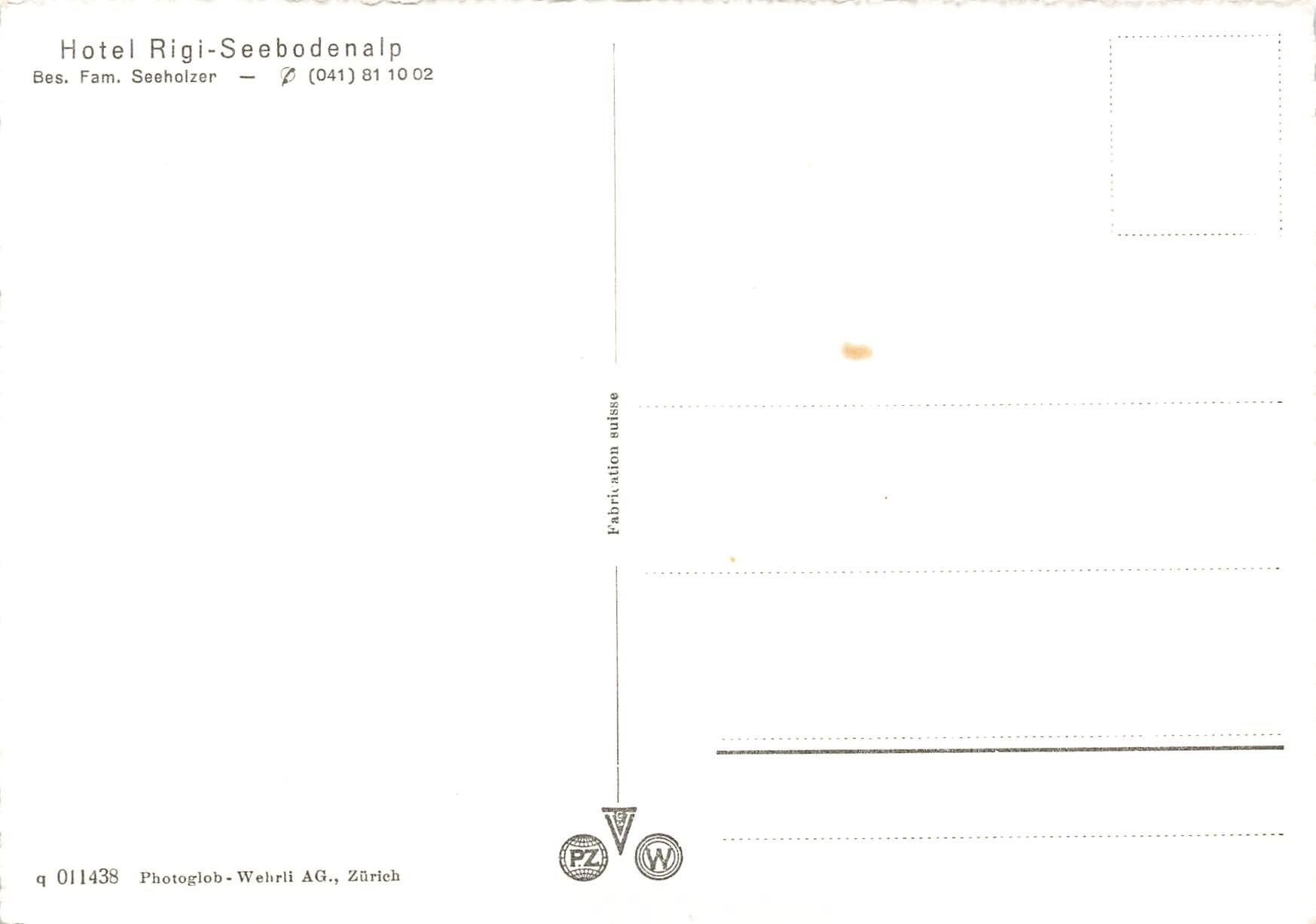 Cartoline postali: Rigi seebodenalp G – Usato da Biasca venduto da Blenio71 1