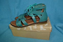 DEERBERG SANDALEN TÜRKIS AUS LEDER GR 40 NEU MIT KARTON