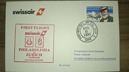 Swissair Philadelphia - Zürich 06.08.1990